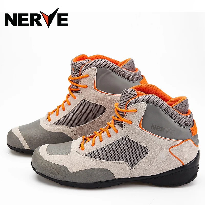 

NERVE Motorcycle Boots Botas Moto Microfiber Leather Motocross Off-Road Racing Boots Motorbike Riding Shoes Men Moto Boots