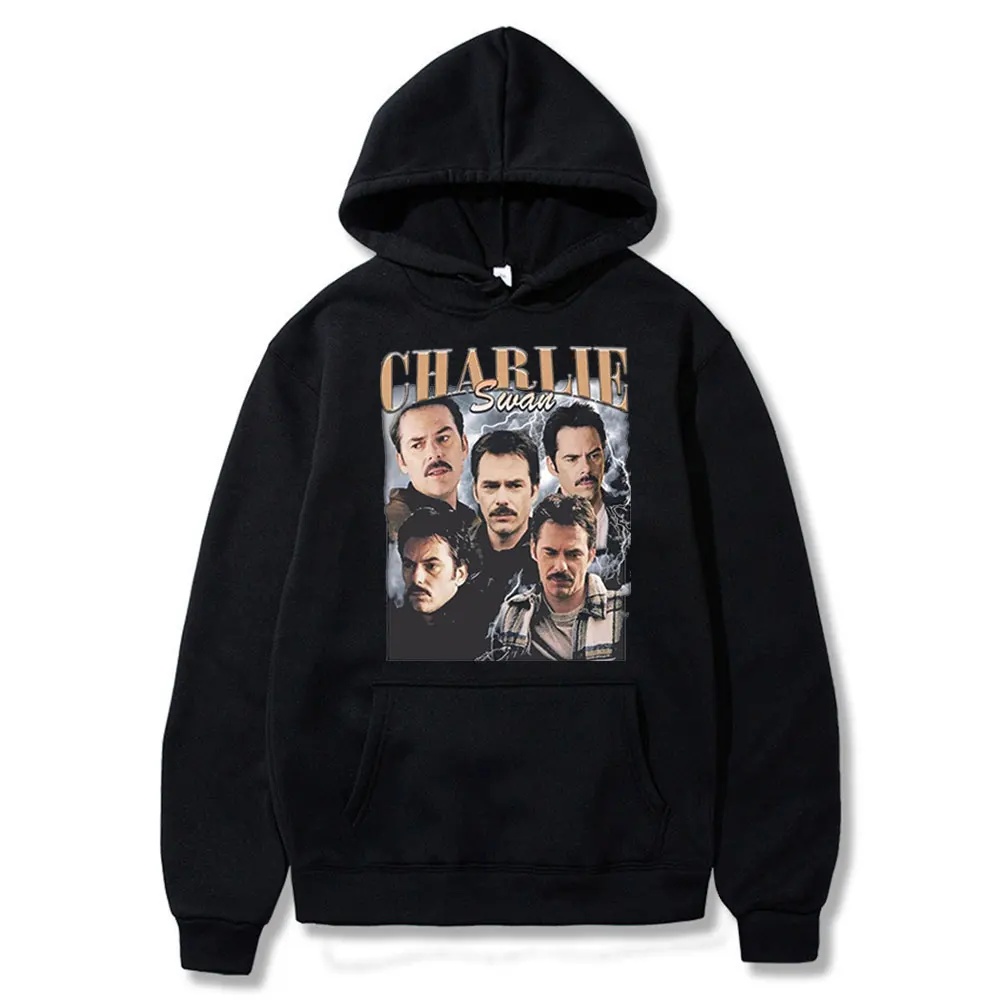 

Team Charlie Swan Hoodie Men Women Billy Burke Graphic Print Hooded Sweatshirts Vintage Casual Cotton Oversized Hoodies Clothing