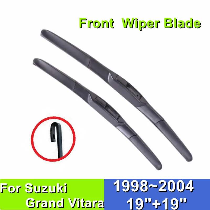 Wiper Blade For Suzuki Grand Vitara 19"+19" Front Window Car Windshield Windscreen 1998~2004 Accessories