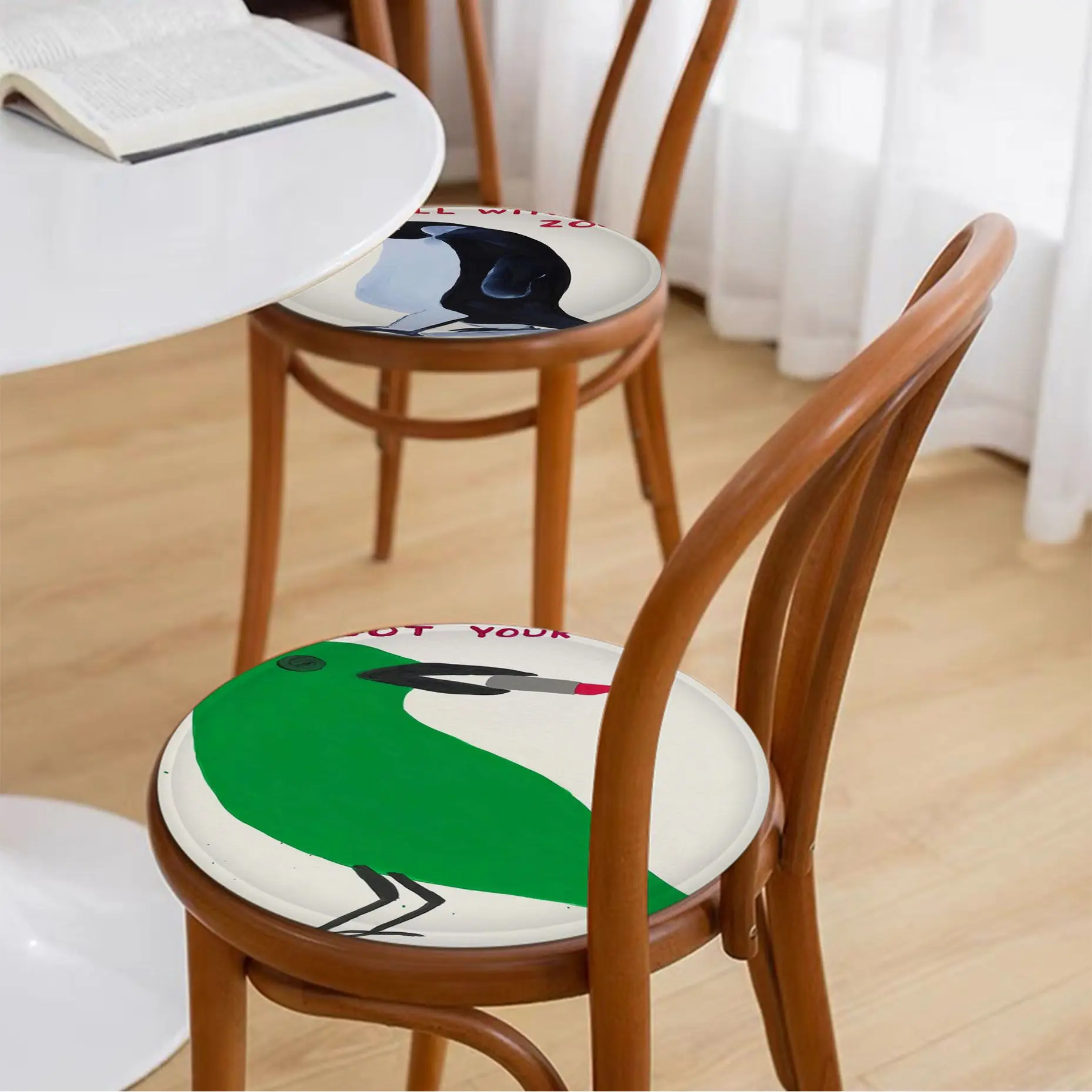

David Shrigley Art Modern Minimalist Style Meditation Cushion Stool Pad Dining Chair Tatami Seat Cushion Anti-Slip Sofa Decor