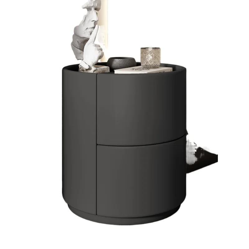 

Bedroom Cabinets Storage Nightstands Wooden Bedside Table Low Nordic Nightstands Circular Coffee Mesita De Noche Home Furniture