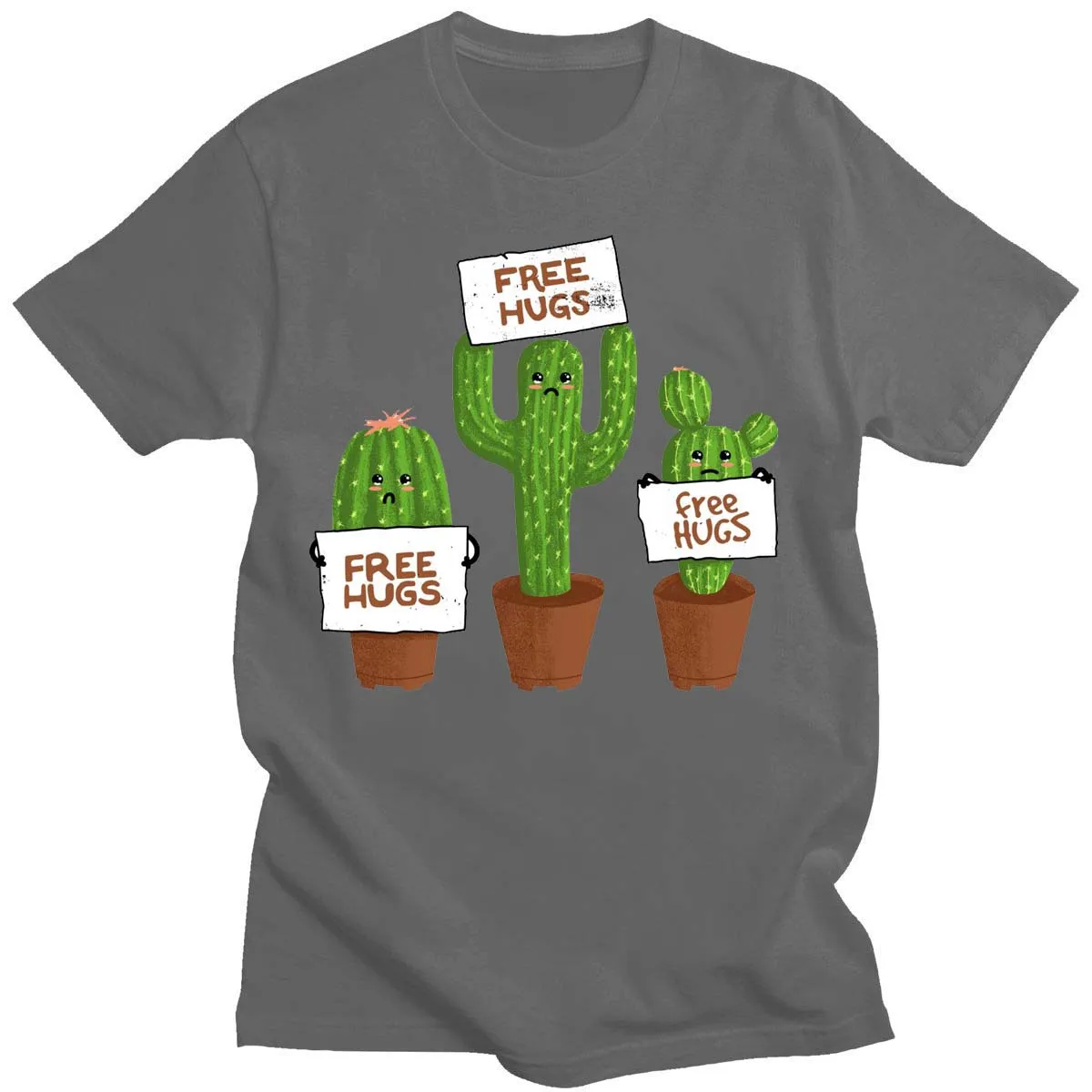 Футболка женская хлопковая с принтом кактуса и растений |