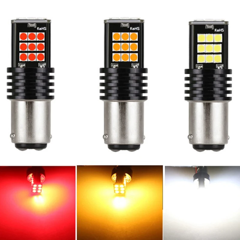 

2PCS 1157/BAY15D Super Bright 3030 LED Car Tail Brake Lamps Turn Signals Bulb Auto Daytime Running Light Red White Yellow