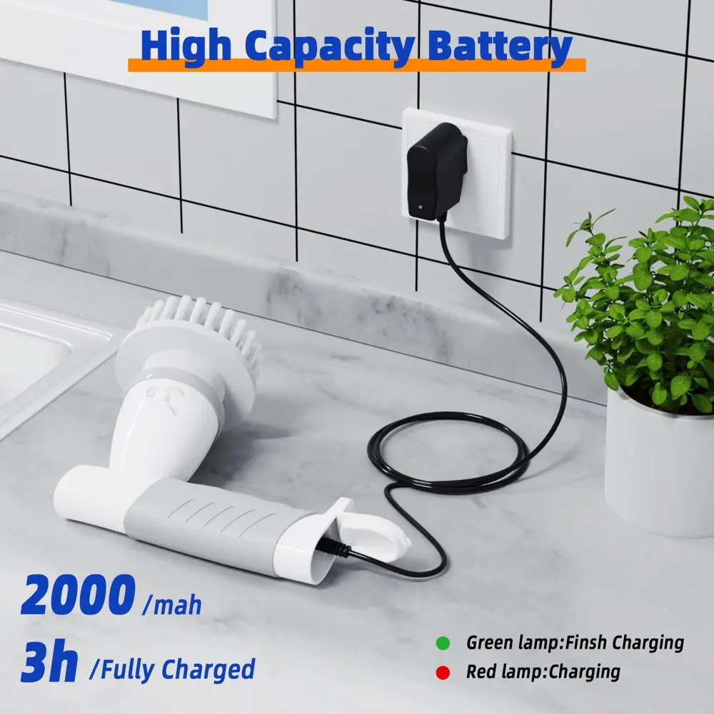 

Новый Электрический вращающийся скребок, перезаряжаемый скребок для ванной комнаты для чистки ванны, беспроводной скребок с высоким вращением для душа с 5 репутациями