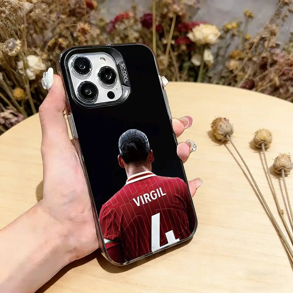 Фото Чехол для телефона FOOTBALL V-Virgil van D-Dijk для iPhone 17, 16, 15, 14, 13, 12, 11 Plus, Pro Max, XS, цветной серебристый чехол-накладка №3
