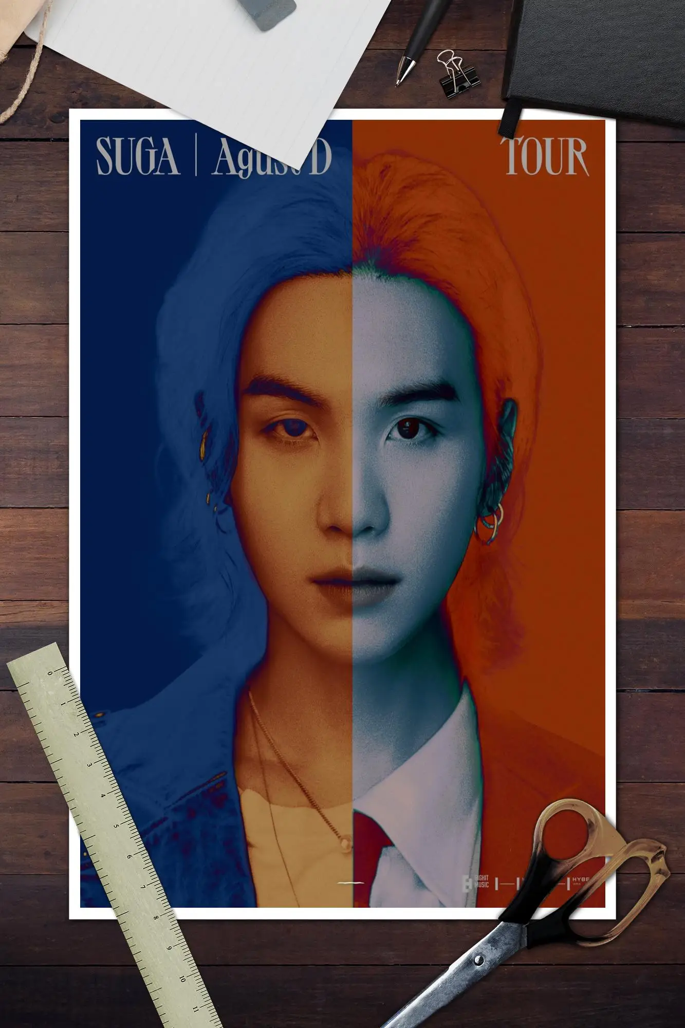 Картина на холсте agust d плакат печать настенный художественный для современной