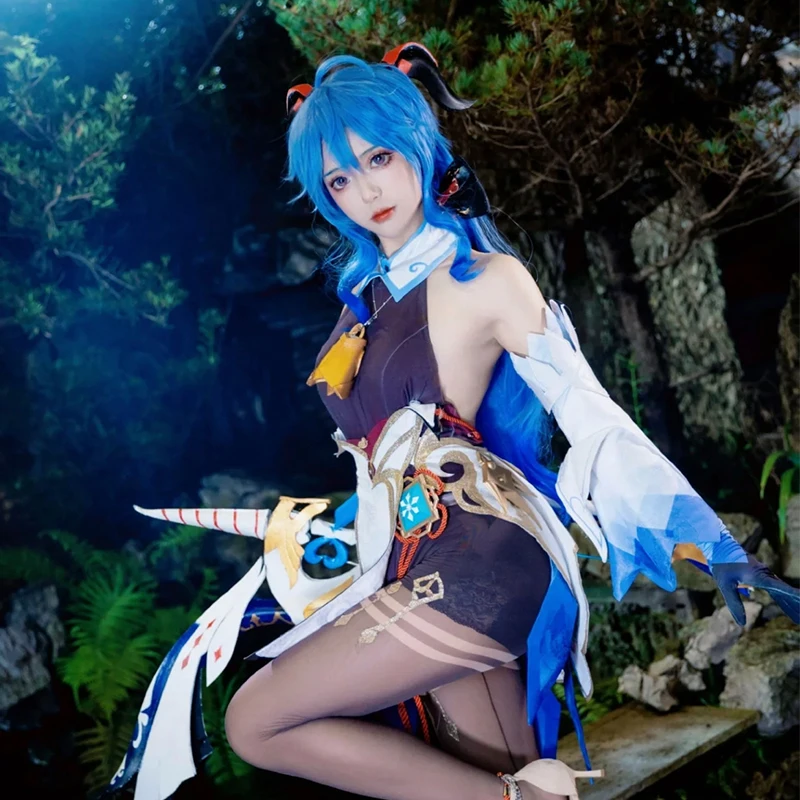 

Anime Genshin Impact Ganyu Anime Cosplay Costumes Halloween Costume for Women Dresses Vestido Cosplay Suit Wig Clothing