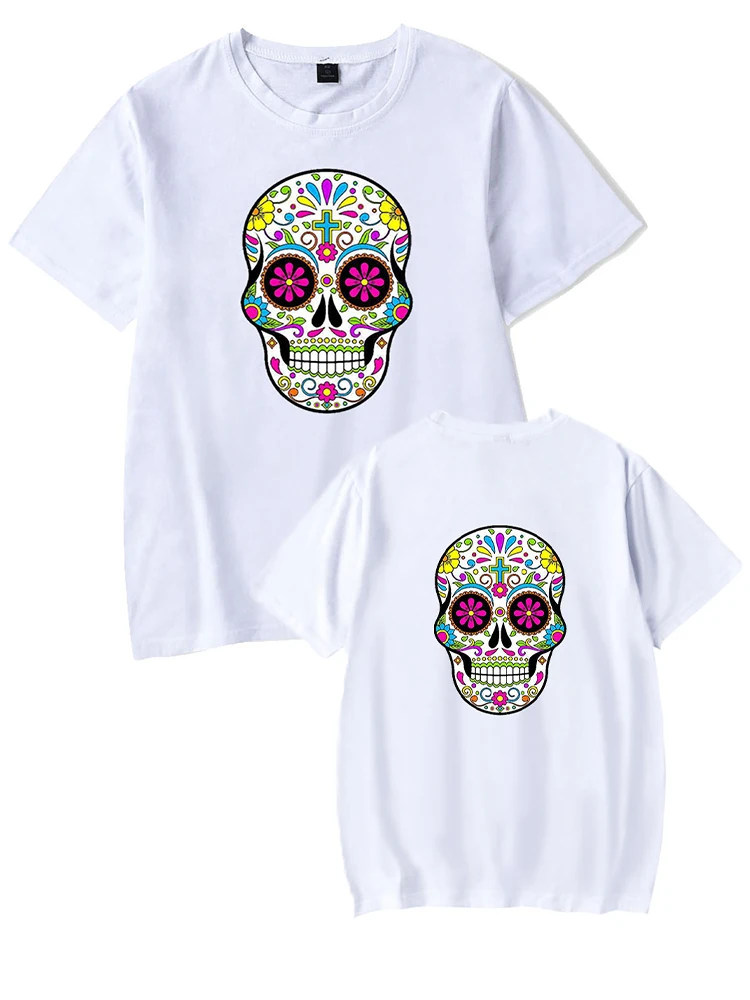 

LIANSHUO2022 Vector Graphic Print Figure Skull Summer 3D Print Short Sleeve T-Shirt Fashion Casual Crew Neck Top Street Menswear