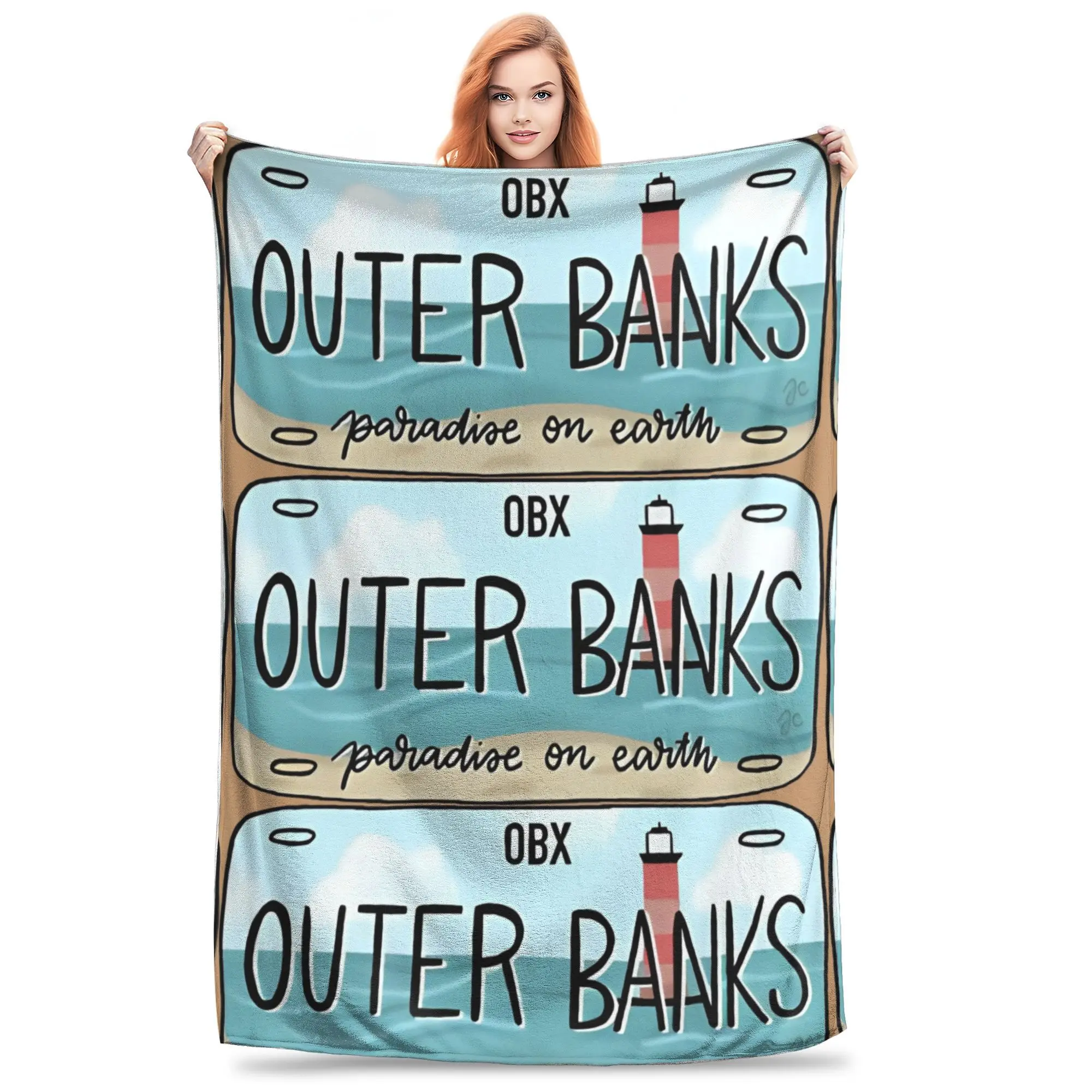 OBX JJ Maybank пластинчатое одеяло фланелевое забавное мягкое для домашнего ресторана