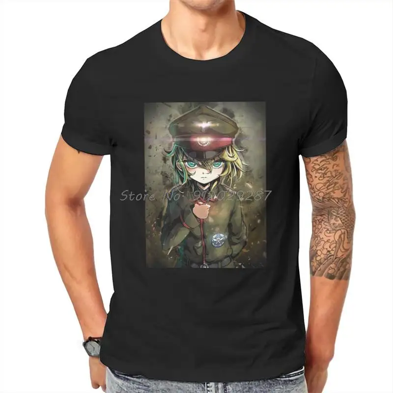

The Saga Of Tanya The Evil Tanya Degurechaff T Shirt Men O-Neck Tshirt Anime Cotton Streetwear Harajuku Men T-shirt
