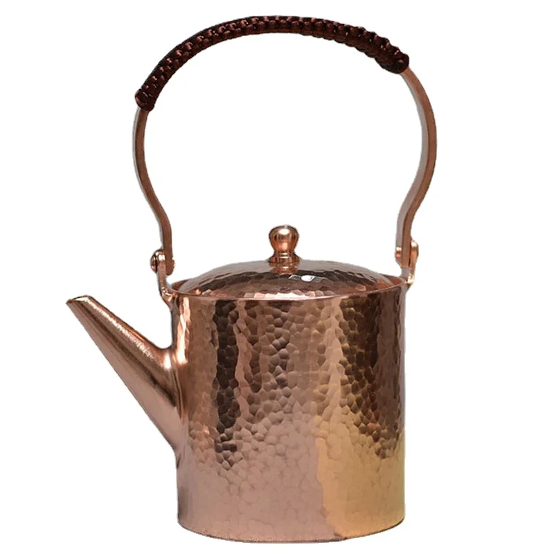 Teapot Set Chinese Copper Coffee Pots Metal Water Jug Handmade Large Teapot Vintage Kung Fu Tea Table Gold Tea Infuser Gift