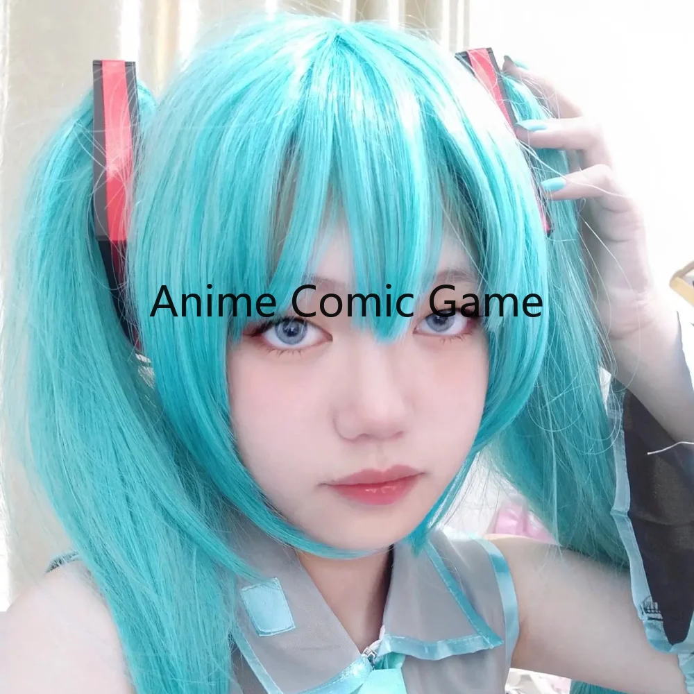Vocaloid Miku Косплей Парик Костюм японское платье средней длины для начинающих