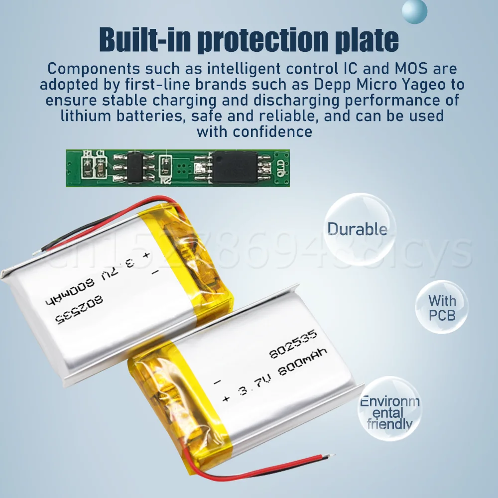 802535 3 7 V 800mAh литиевая полимерная аккумуляторная батарея для MP4 MP5 GPS DVD PDA рация