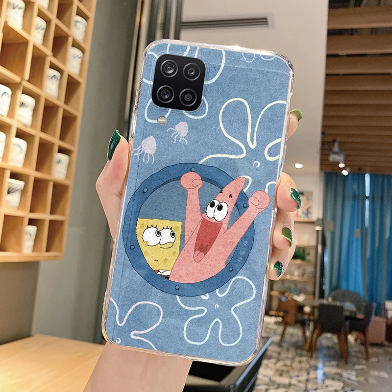 Cartoon Silicone Case For Samsung Galaxy A12 5G M12 F12 Cover Cute Soft Transparent Best Friend Fundas For Samsung A 12 Shell images - 6