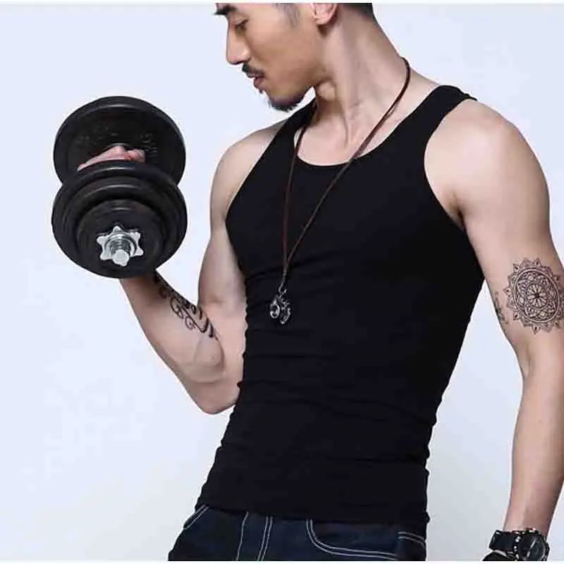 Модный летний хлопковый мужской костюм 2022 жилет одежда без рукавов дешевая майка