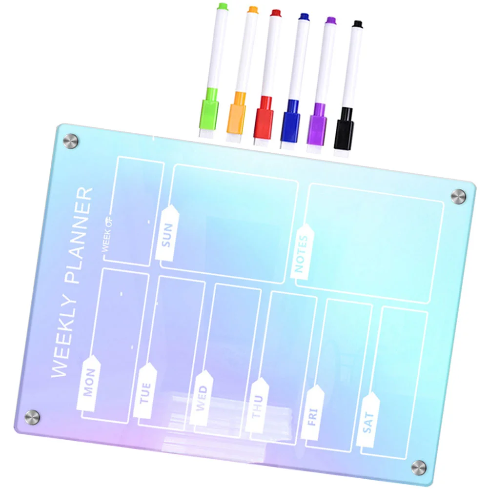 

1 Set of Acrylic Table Board Planner Board Dry Erase Board To Do List Planner Desktop Memo Board