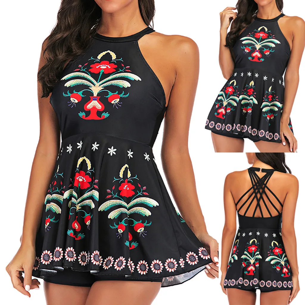 

Женский купальник-танкини с чашками пуш-ап и шортами