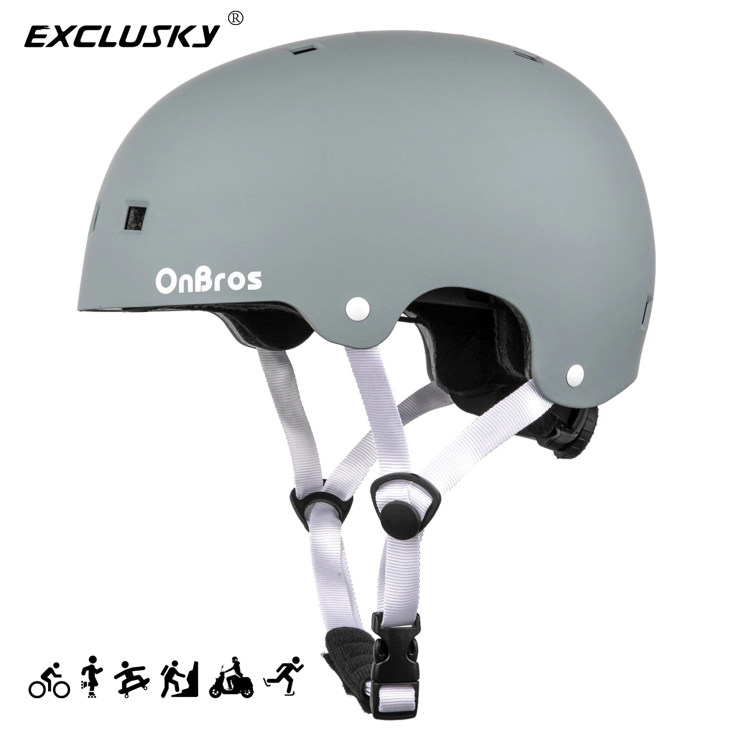 EXCLUSKY Multi-Sports BMX Skateboard Scooter Helmet Bicycle Cap for Men And Women Size M And L