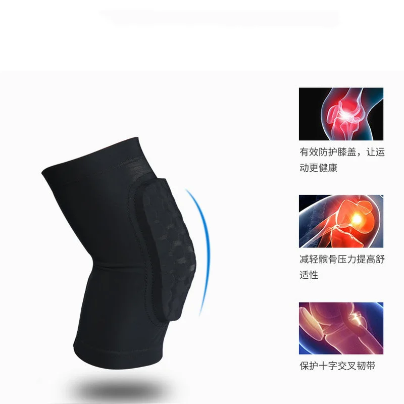 1PC Basketball Sport Kneepad Volleyball Knee Protector Honeycomb Pads Brace Support Football Compression Leg Sleeves |