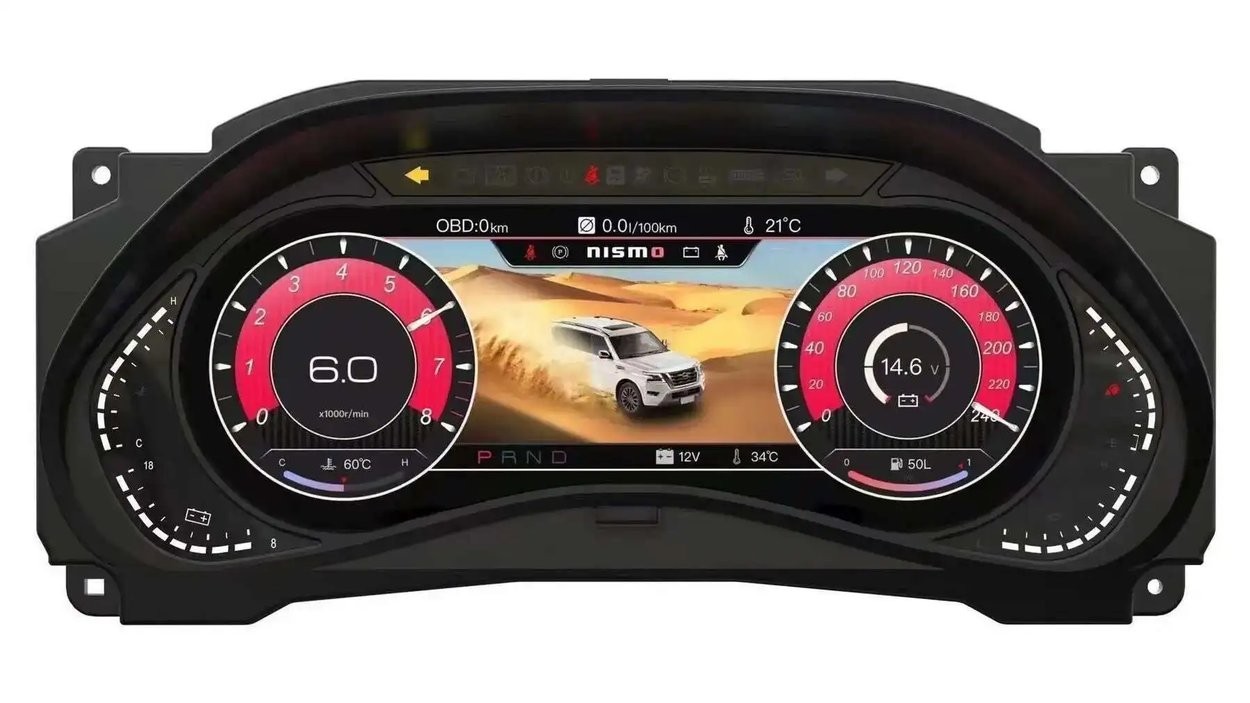 

Обновление спидометра, умный кластер Qled, ЖК-экран приборной панели для Nissan Patrol Y62 Armada Infiniti QX56 QX80 2010-2021