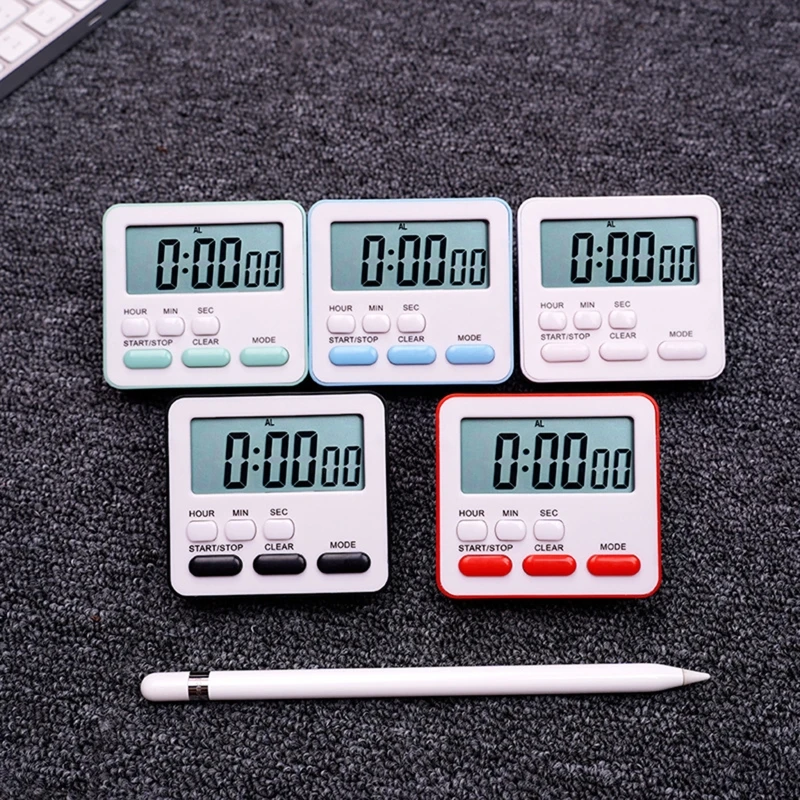 Digital Kitchen Timer Magnetic Countdown Up Cooking Timer Loud Alarm Magnet & Stand Large Display Classroom Timer Gift images - 6