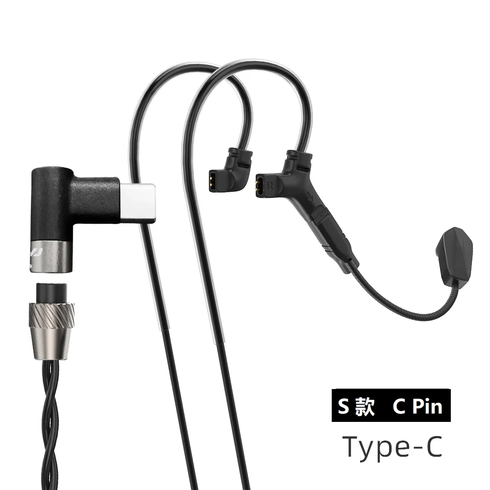 

CVJ Hato HIFI наушник IEM аудиокабель с микрофоном стрелы 3,5 мм/Type-c разъем захвата игровых киберспортов для трансляции для TRN KZ