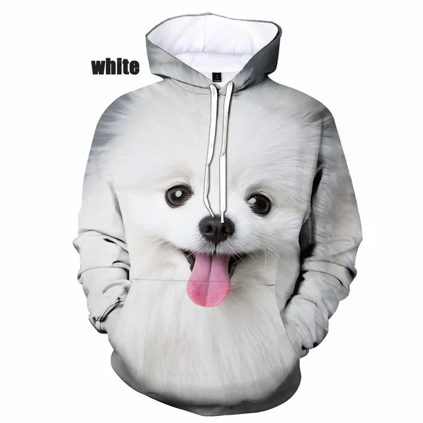 Mens/Womens Fashion Animal Dog 3D Print Casual Hoodies Cute Pet Dog Pomeranian Sweatshirt