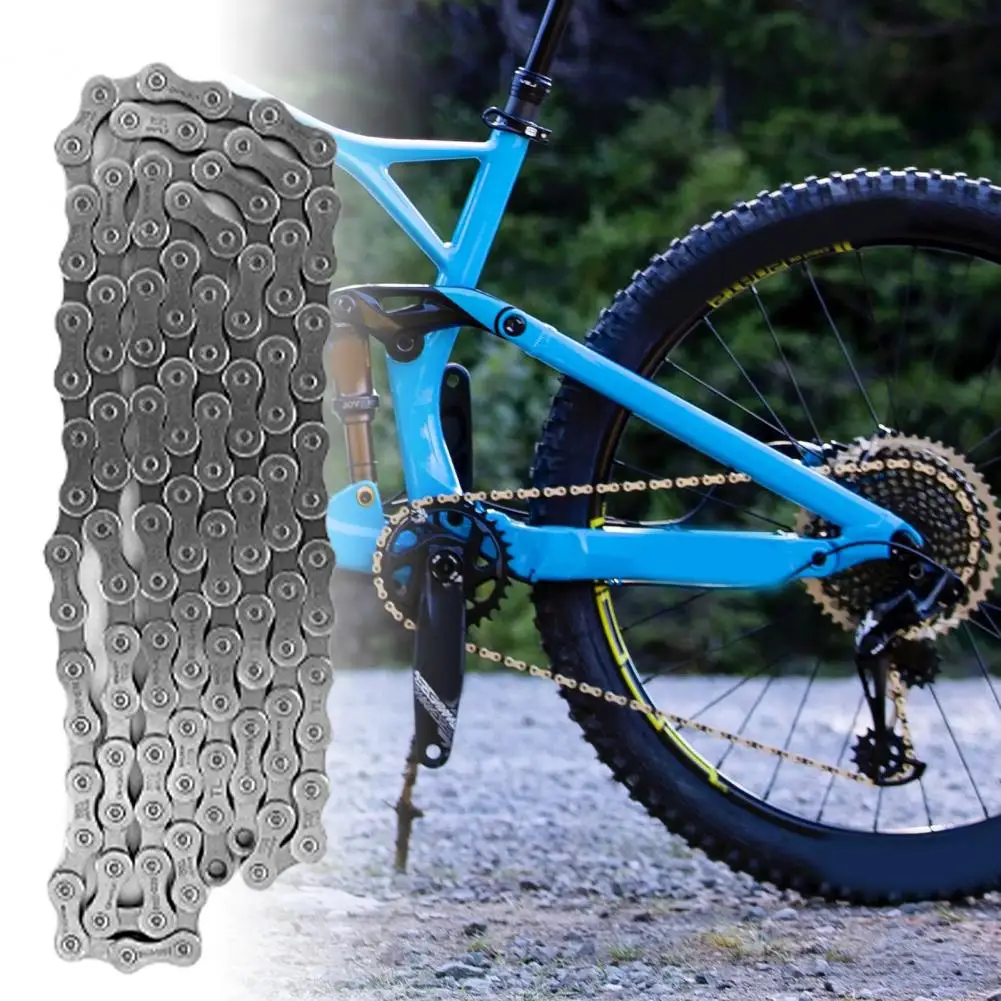 

Прочная металлическая велосипедная цепь с гальваническим покрытием, хорошая прочность, легкая велосипедная цепь