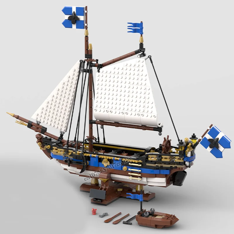 Новинка 1185 шт. средневековая серия пират MOC модульные императорские корабли