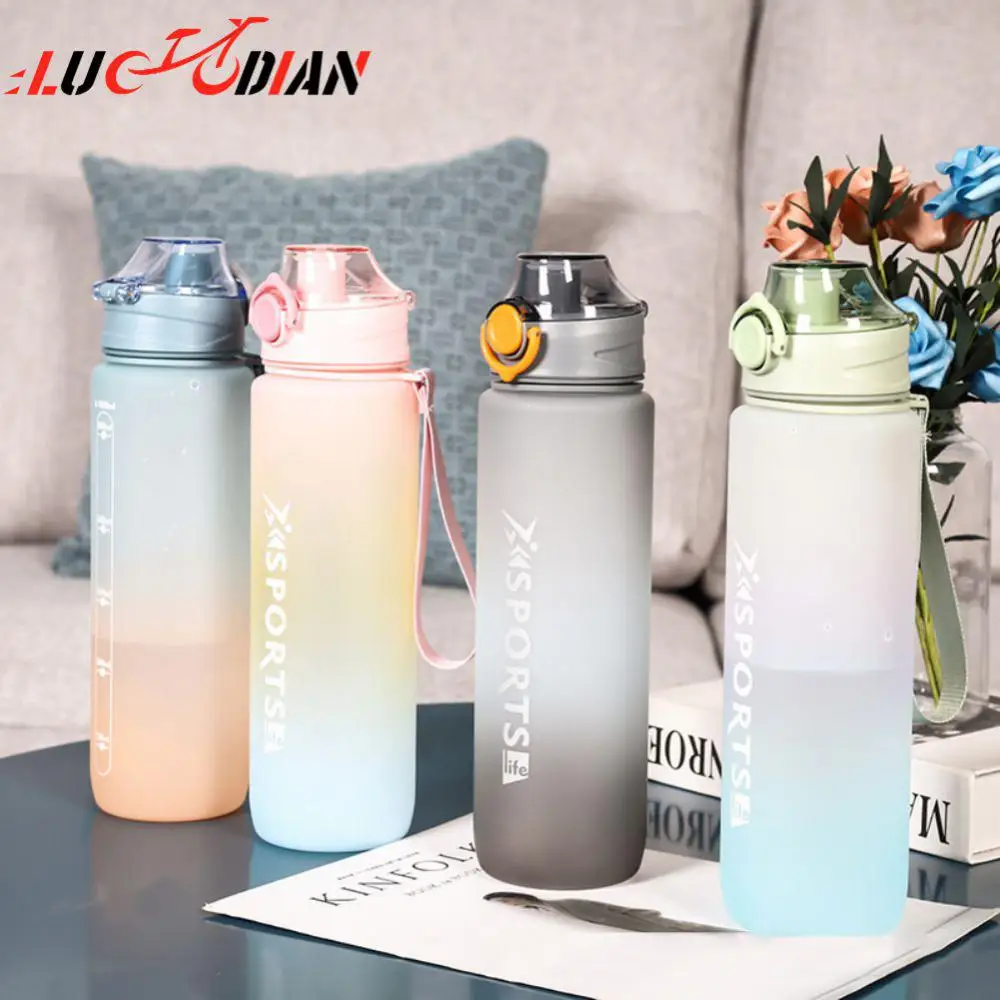 

Multifunctional Water Bottle 1l Water Cup Large Capacity Portable Wrist Strap Sports Bottle Sports Water Cup Sealing Up