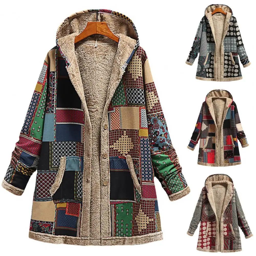 

Ladies Outwear Single Breasted Washable Hooded Hooded Long Loose Coat Long Coat for Office