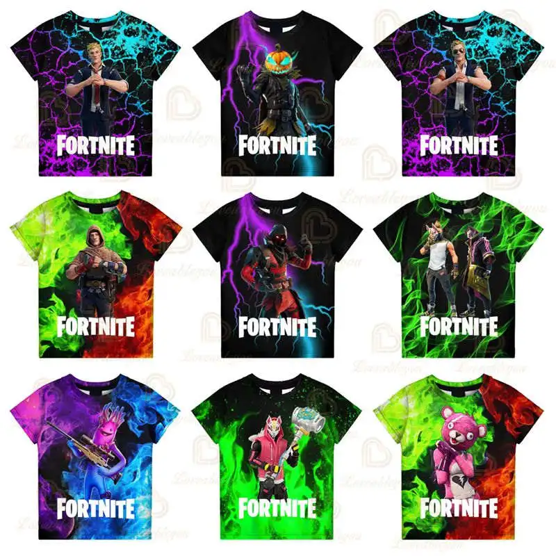 

Battle Royale Sudaderas Fortnite Victory T-shirt Kids Tops Girls Boys Clothes Harajuku Tees Children Hero 3D 2021 NEW DESIGN