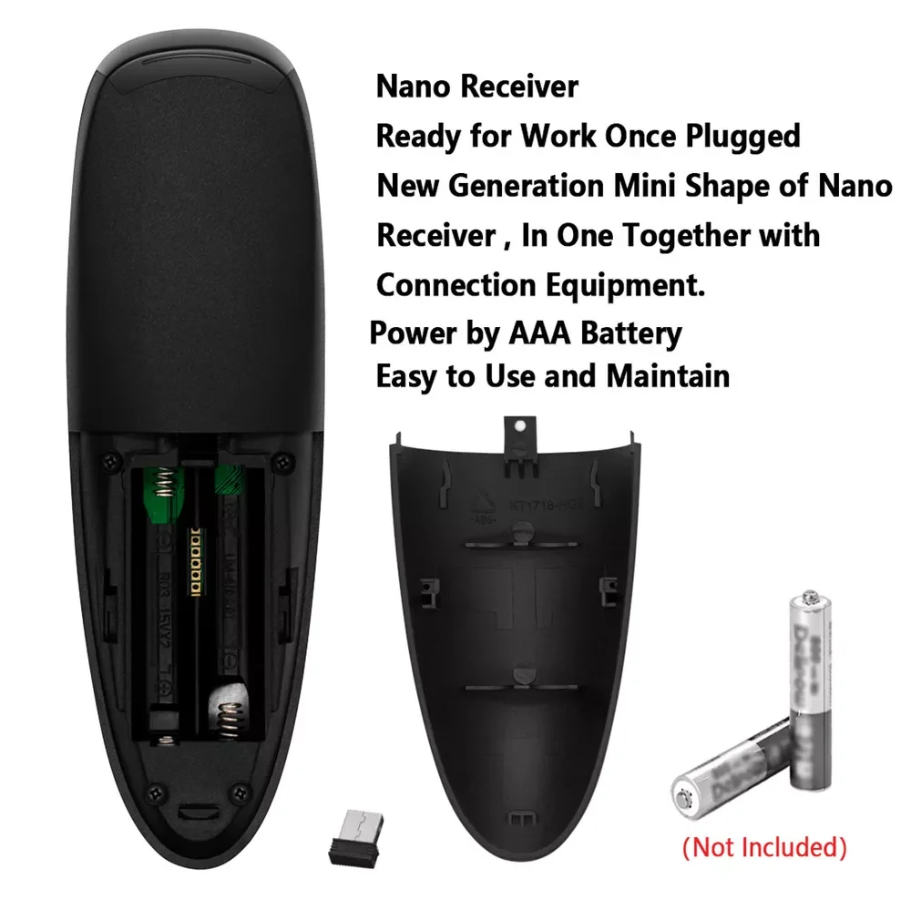 

G10S Pro Voice Remote Control 2.4G Wireless Air Mouse Gyro Sensing Game IR Learning for Android TV BOX With USB Receiver
