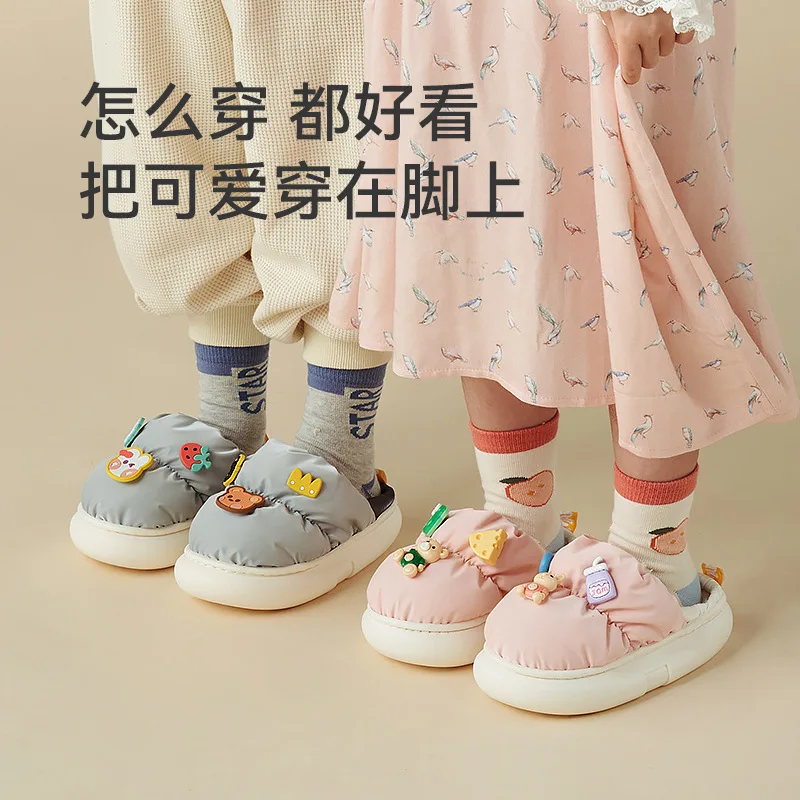 

Веселая зимняя детская обувь для мальчиков и девочек, детские тапочки под заказ, мягкая домашняя теплая детская обувь