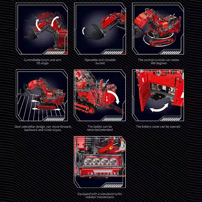 Строительный блок Mould King 17070/17071 технический автомобиль с дистанционным