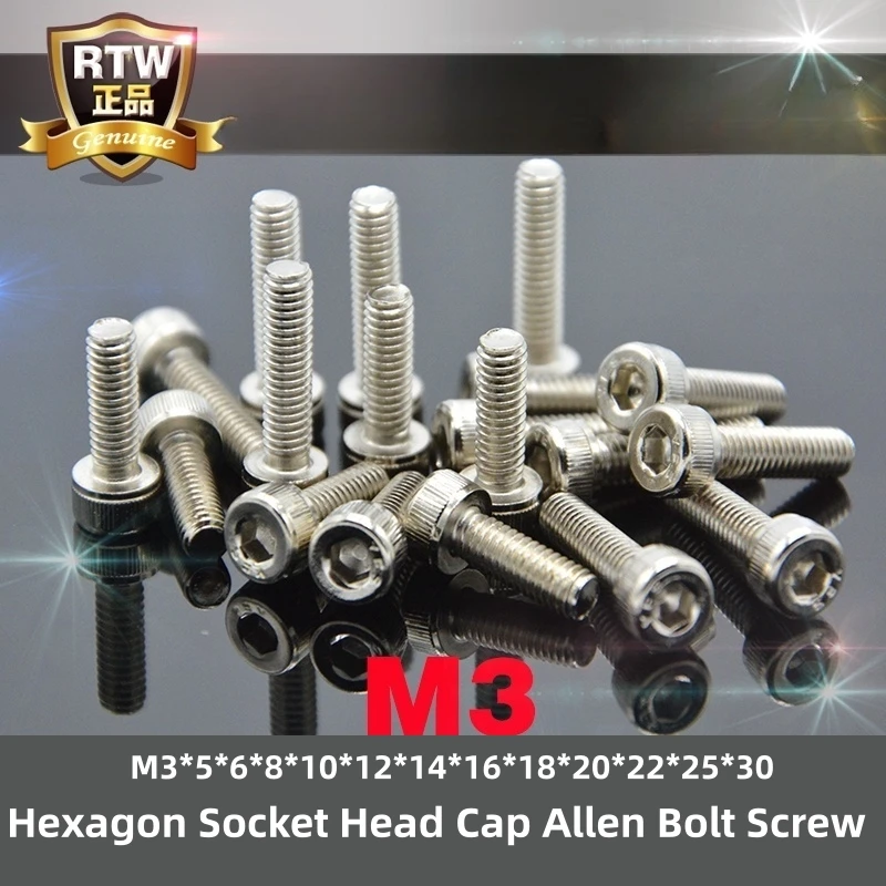 

100 шт., шестигранные болты YFS M3 M3 M3 M3 5*6*8*12*14*16 ~ 30 мм