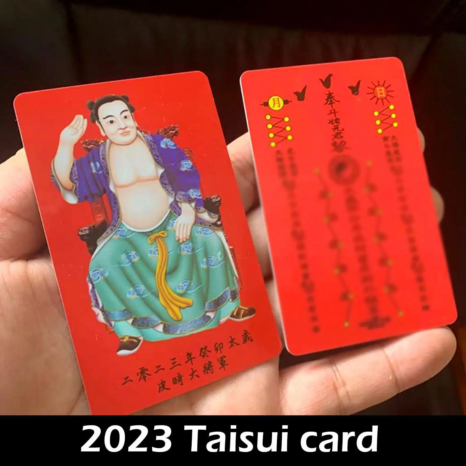 

2023 Год Кролика Тай Суй из ПВХ генерал Тай Суй безопасный Будда и карточка благословение благоприятный S3k9