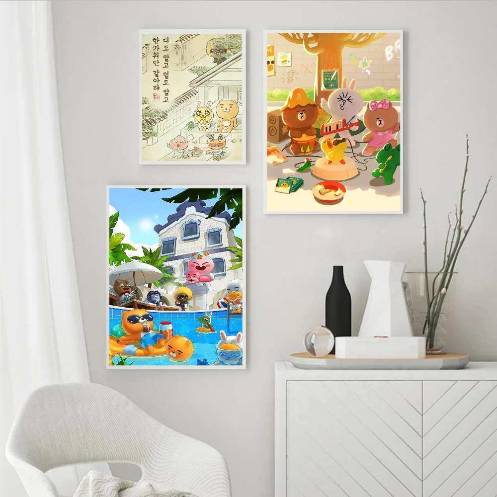 K-Kakao F-Friend Self-adhesive Art Poster Whitepaper Sticker DIY Room Bar Cafe Wall Decor