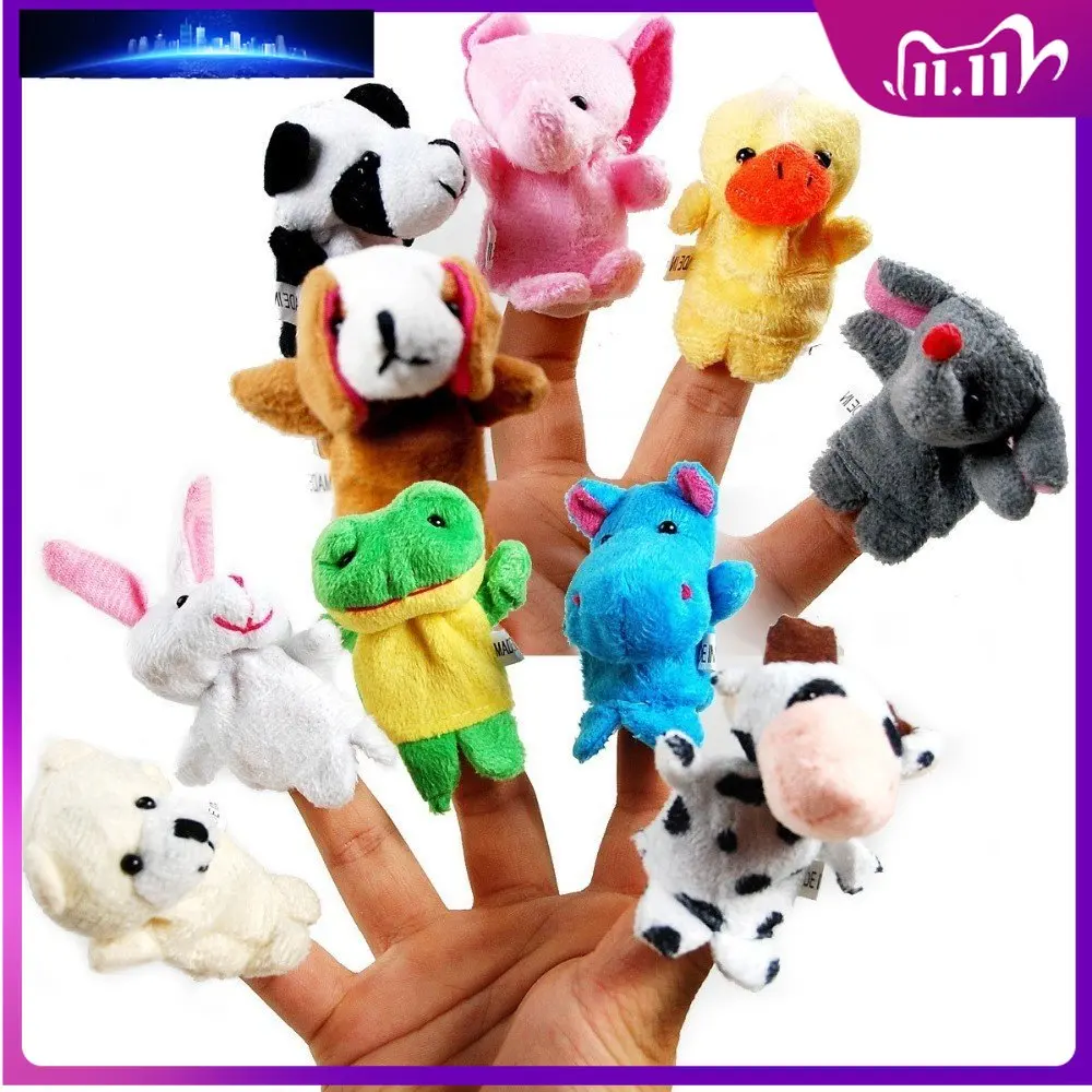 

Baby Plush Toy Finger Puppets Tell Story Props 10pcs Animals Children Gift Funny Sweetie Cute Home Decor Girls Kawaii Room Decor