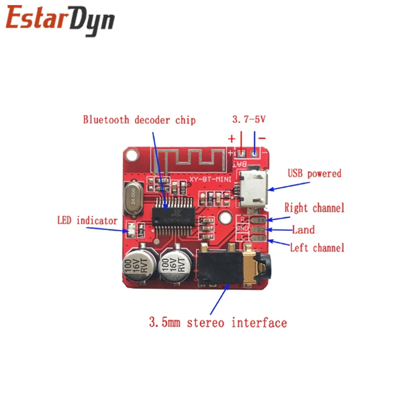 Плата аудиоресивера Bluetooth 5 0 4 1 декодер MP3 беспроводная стерео музыкальная плата |