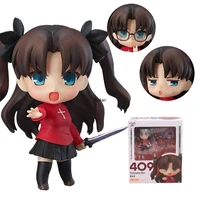 10cm q version 409 fatestay night anime figure tohsaka rin pvc action figure face changeable toys collection figures for gifts