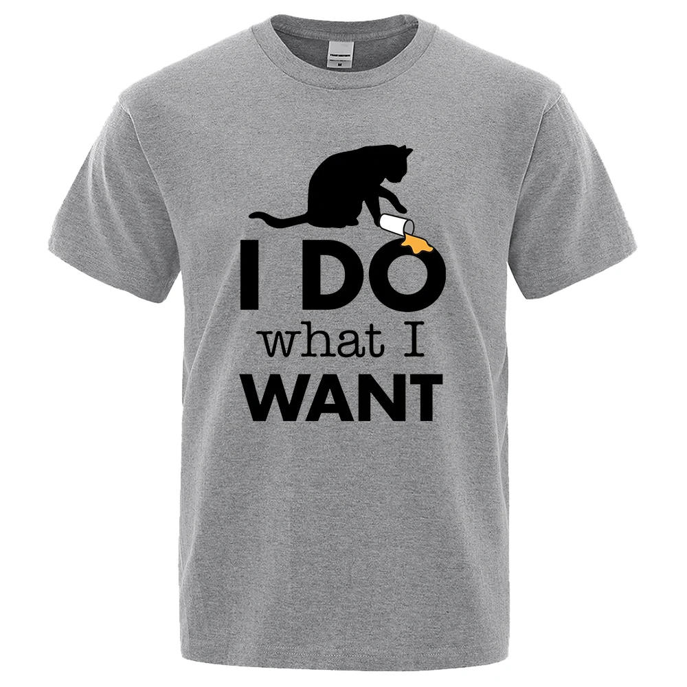 

I Do What I Want Printed Men T Shirts Loose Breathable Clothes Oversized Crewneck Tees Shirt Mens Fashion Streetwear T-shirt