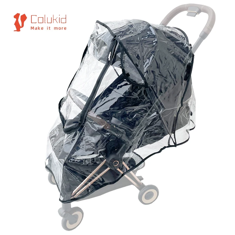 Фото Дождевик для детской коляски Colu, совместимый с ветрозащитным чехлом Cybex Coya, Eezy Twist + 2, Libelle, Orfeo, Beezy, аксессуарами для коляски №1