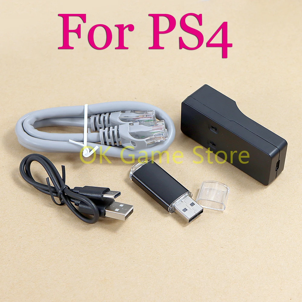 10 комплектов замены для PS4 V2.0 USB-ключ JB USB-адаптер FW 9.0 11.0 Система с кабелем Ethernet Type-C