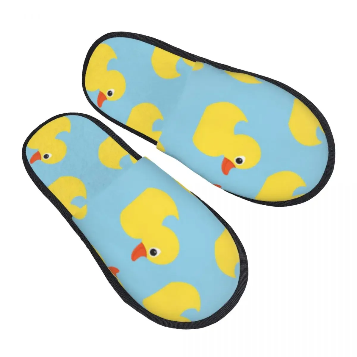 Симпатичные Тапочки с изображением уток для женщин и мужчин пушистые зимние