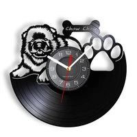 chow chow vintage vinyl record wall clock songshi quan chowdren lp record decorative wall clock dog breed gifts for dog owner