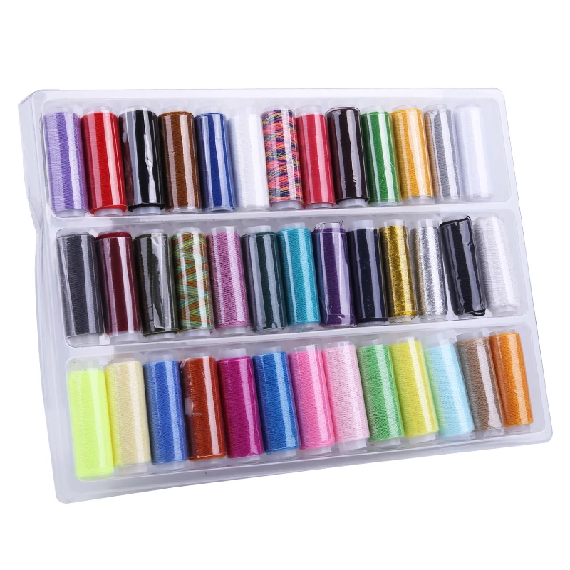 

24/39 Spools Sewing Thread Strong And Durable Thread Quilting Supplies Multicolor For Sewing Hand Sewing Machine Yarn Knitting