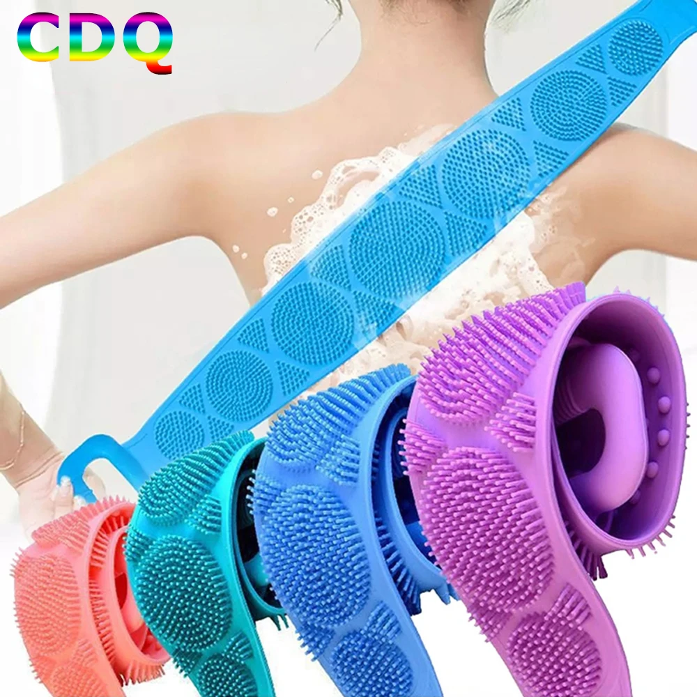 

CDQ Magic Silicone Brushe Bath Towels Rubbing Back Mud Peeling Body Massage Shower Extended Scrubber Skin Clean Brushes Bathroom