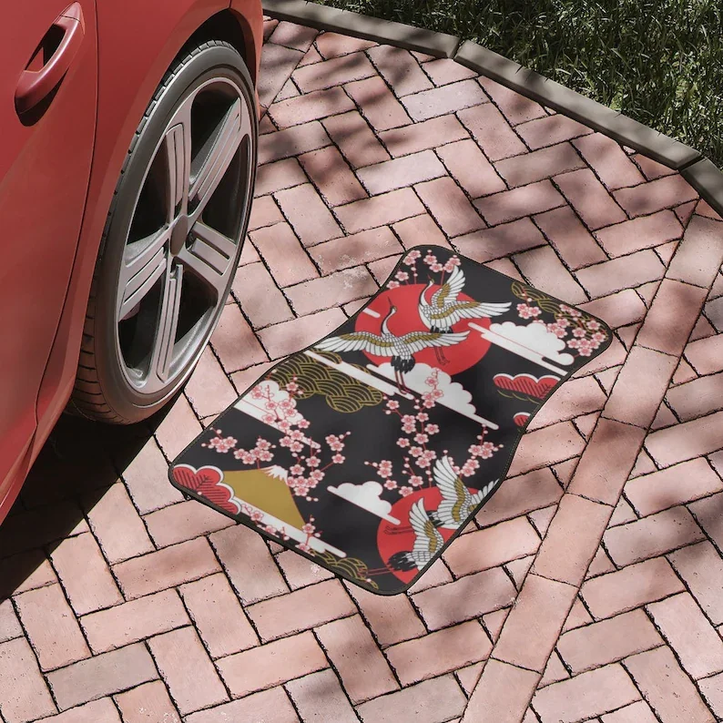 

Car Floor Mats, Japanese Sakura Flowers Car Floor Mats, Japanese traditional motives ornaments Car Floor Mat decor gift