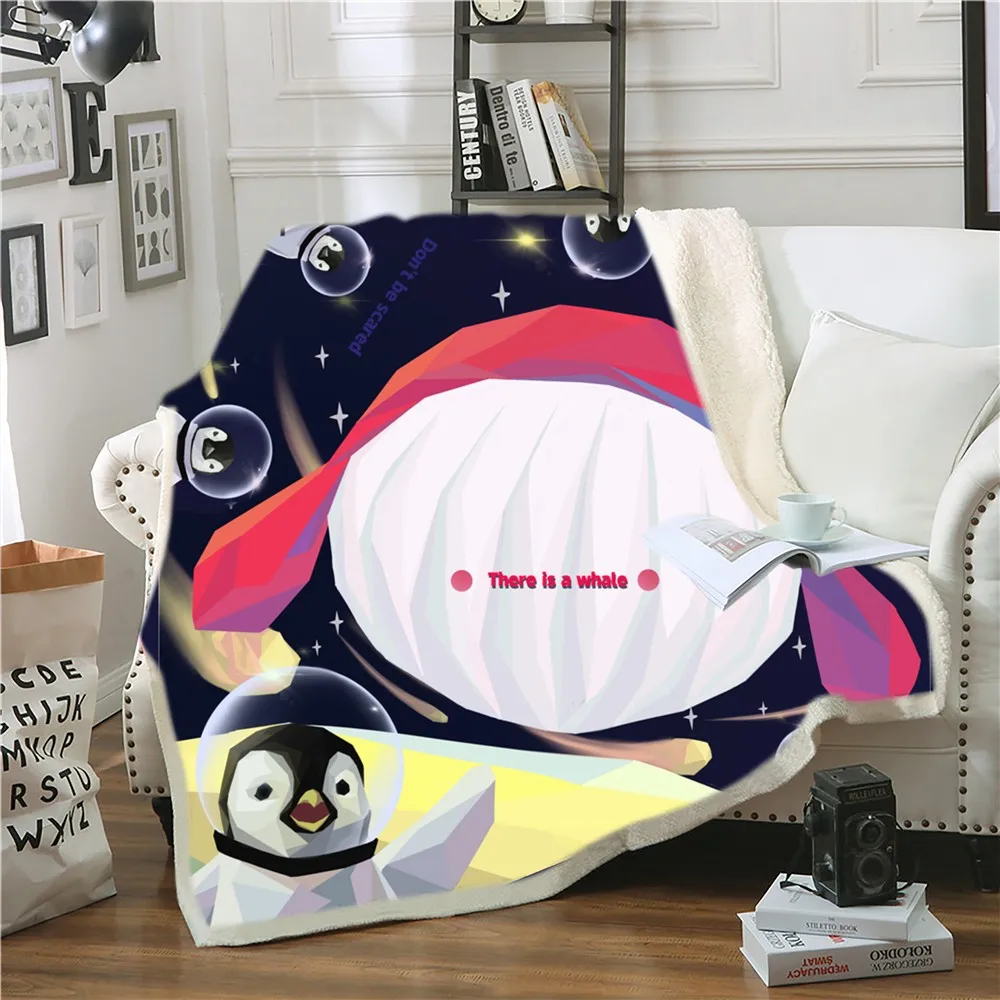 

Cartoon Animal Shark Blanket Soft Warm Bedspread for Bedroom Sofa Colorful Bed Cover Living Room Decor